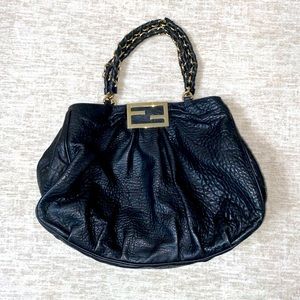 Fendi Black Leather Purse
